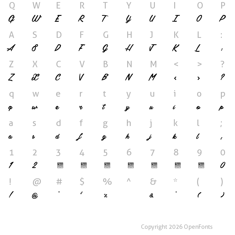 Character Map of Citrus & Berries_PersonalUseOnly Regular