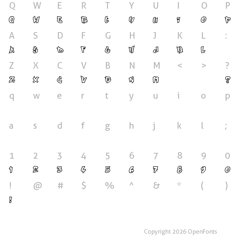 Character Map of City Player Regular