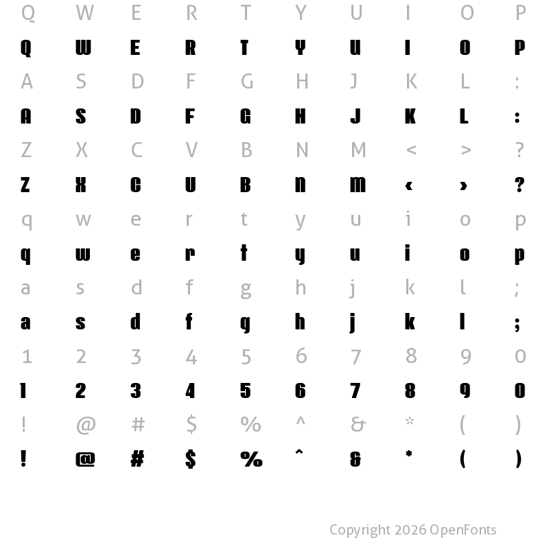 Character Map of Class-357 Regular