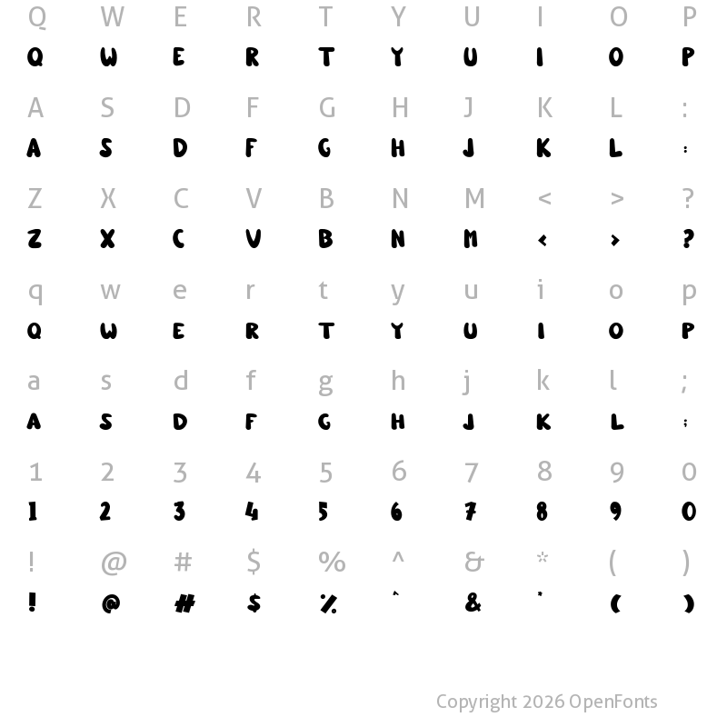 Character Map of Classic Christmas Regular