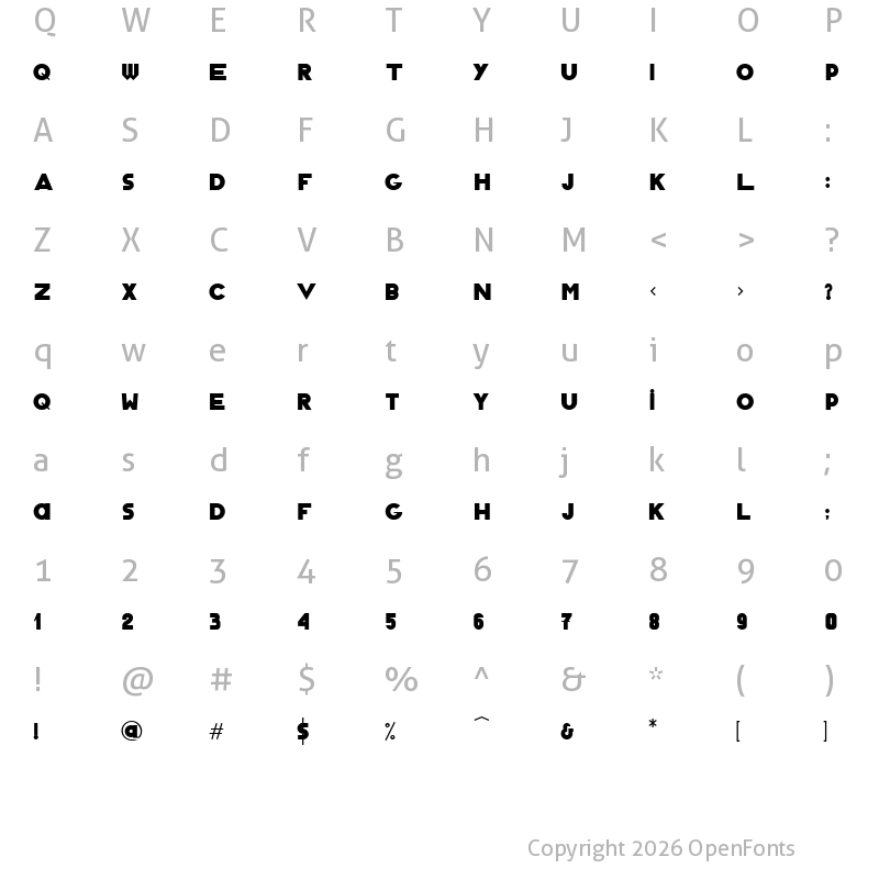 Character Map of ClassiqueSaigon Regular