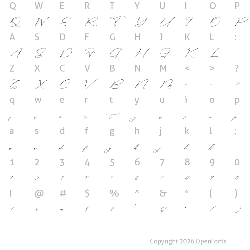 Character Map of Classthy Theriond Regular