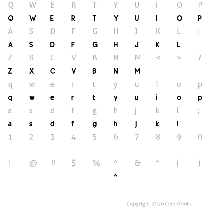 Character Map of Clausentum Extra Black