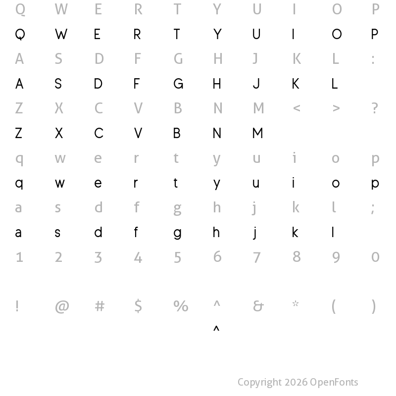 Character Map of Clausentum Regular