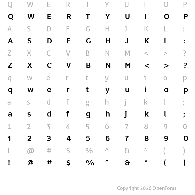 Character Map of ClearviewHwy 6-W