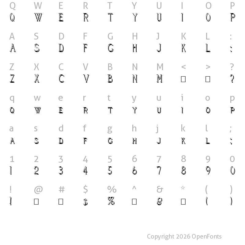Character Map of Cleaver's_Juvenia_Shadowed Normal