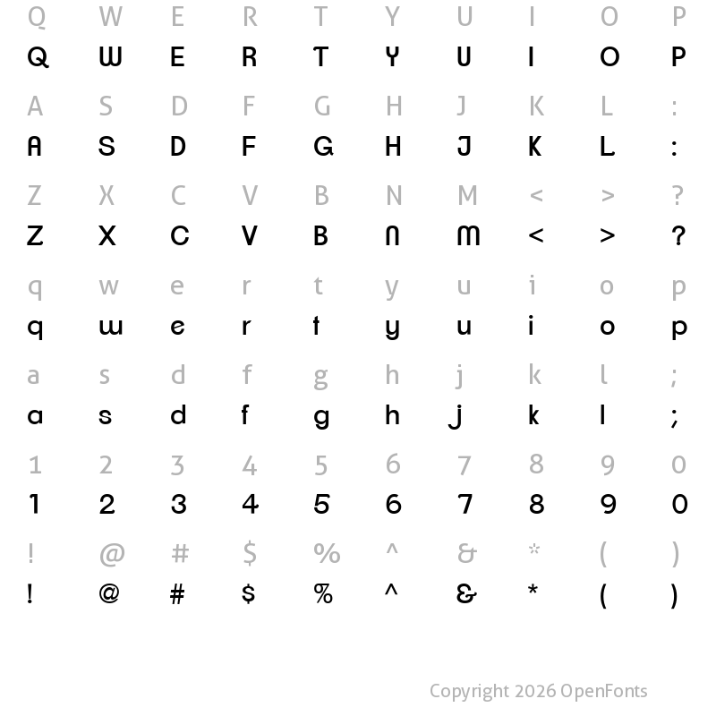Character Map of ClementePDai Regular