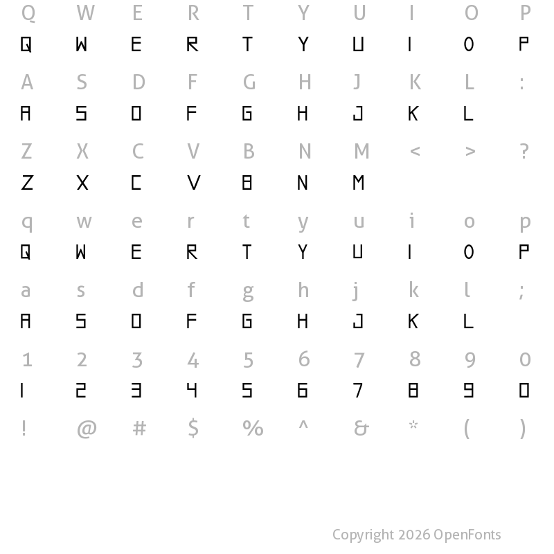 Character Map of Cleta Regular