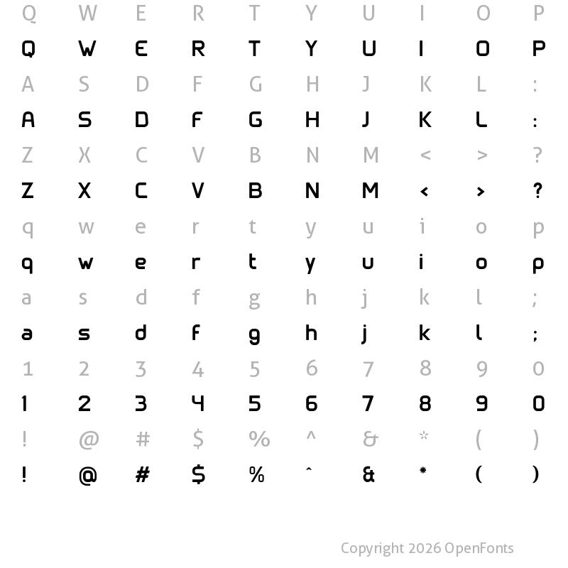 Character Map of Clipangle Medium