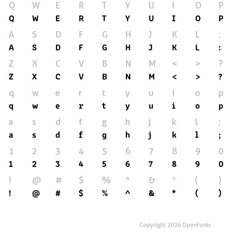 Character Map of Clone Rounded PE Bold