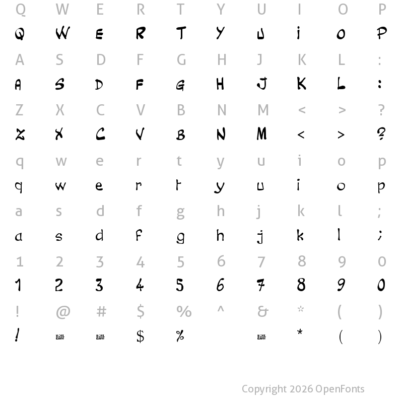 Character Map of clovis cheury Regular