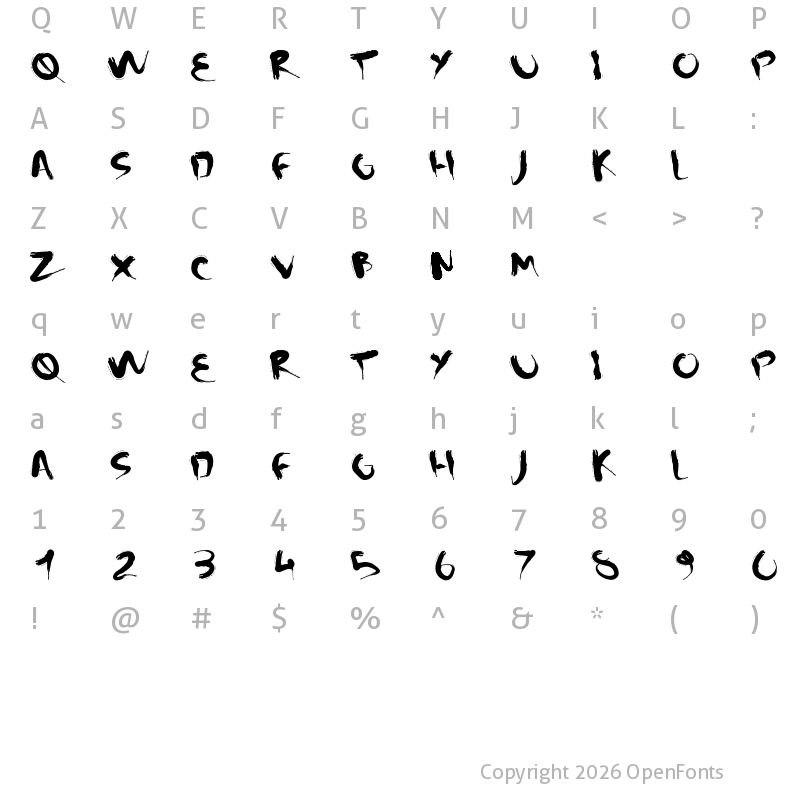 Character Map of CMSquish Medium