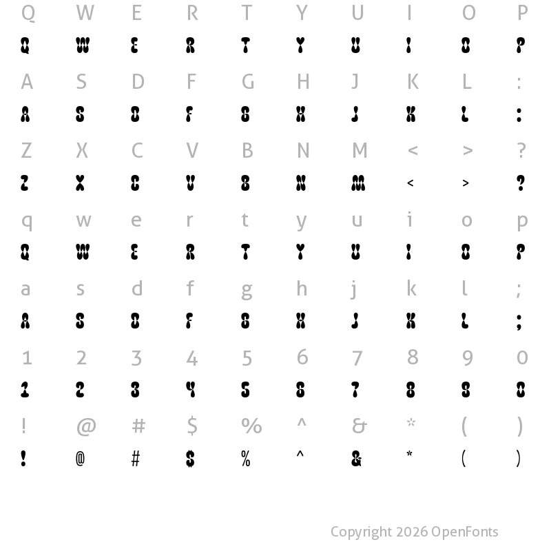 Character Map of CoFo FlicFlac Regular