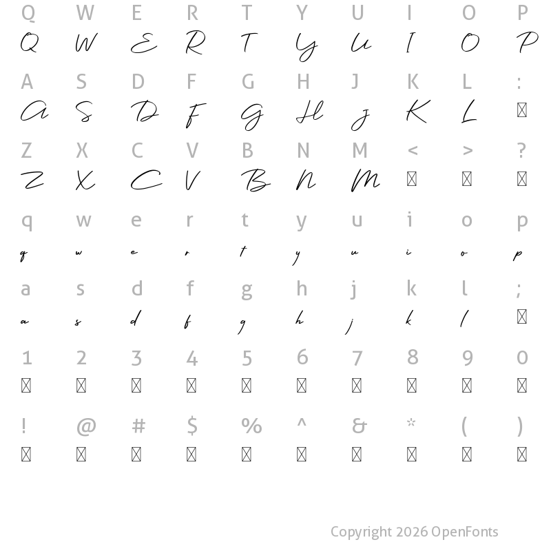 Character Map of Colbiac Regular
