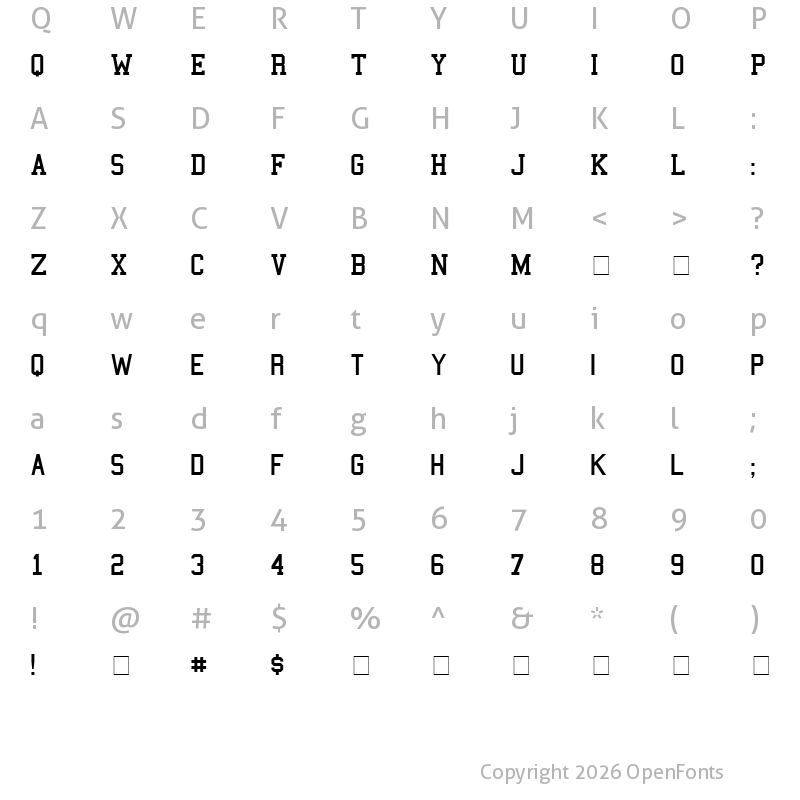 Character Map of College Regular