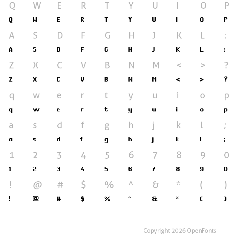 Character Map of Com?die Regular