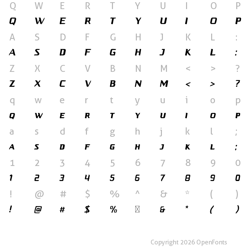 Character Map of COMEBREAK Regular