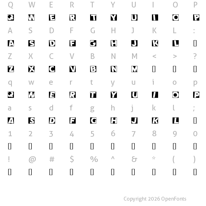 Character Map of Comet Negative