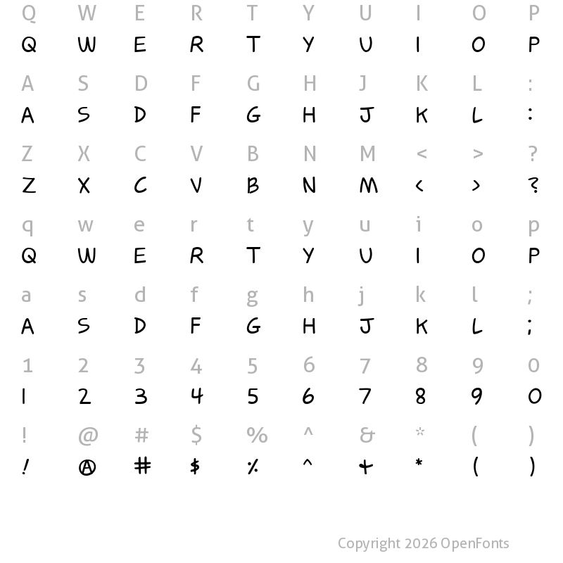 Character Map of Cometbus Cometbus