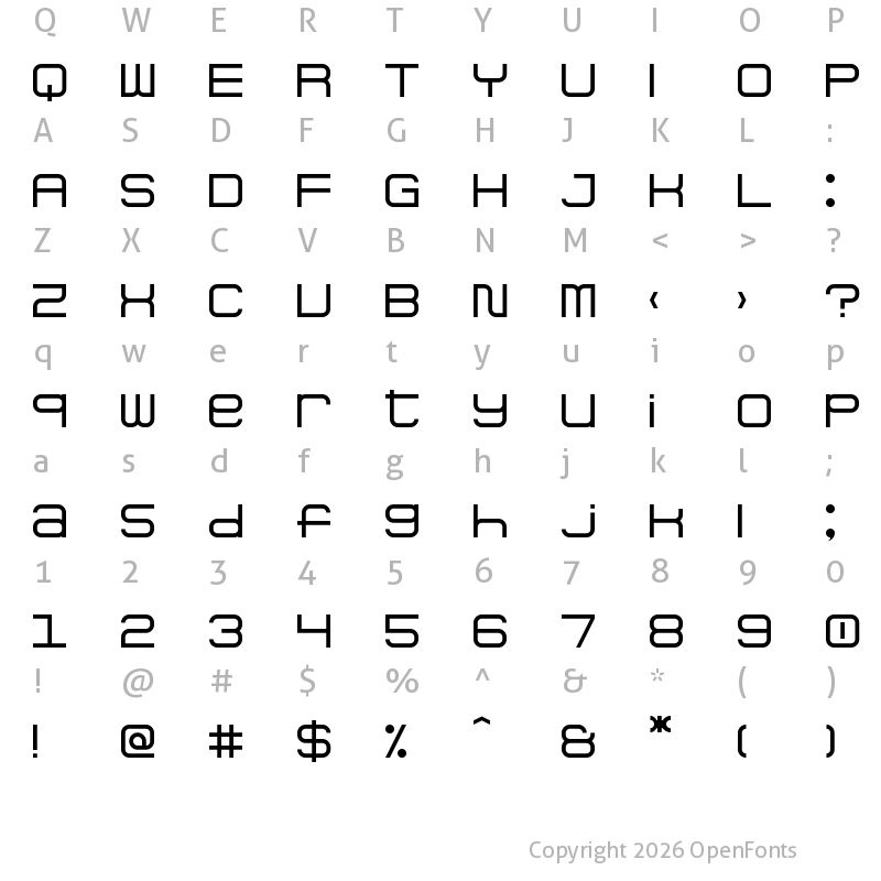 Character Map of Comicool Book Regular