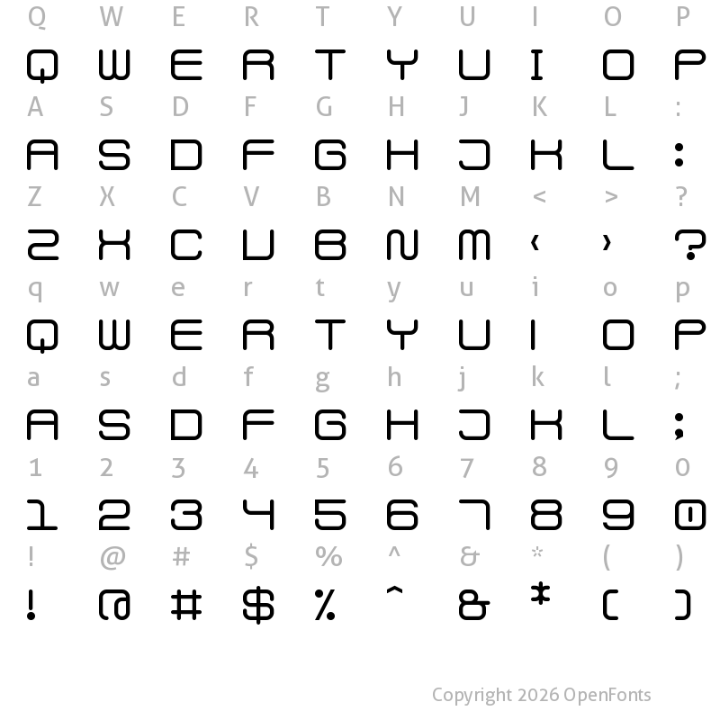 Character Map of Comicool Unicase Regular