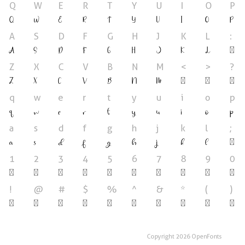 Character Map of ComicSons Demp Regular