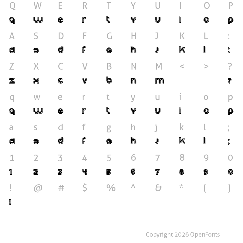 Character Map of Condition 3d Filled Regular