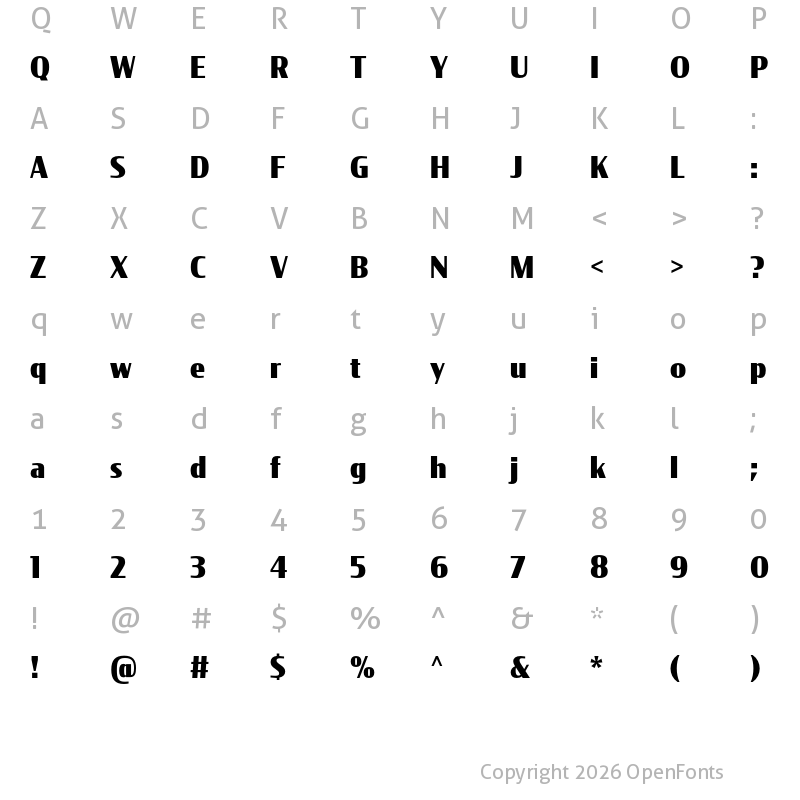 Character Map of CondorCond Black