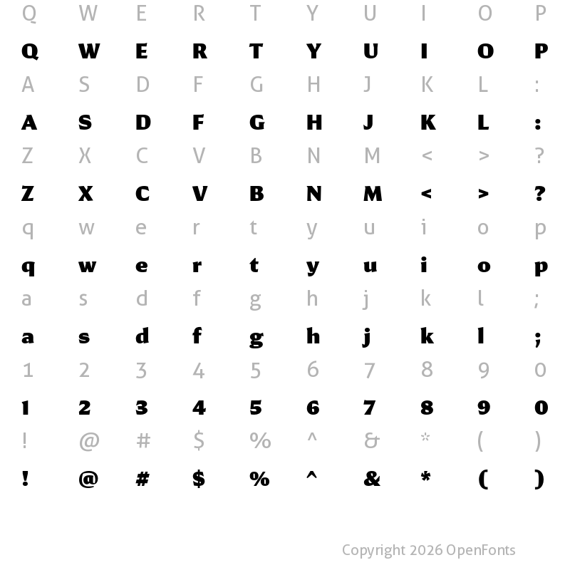 Character Map of Conglomerate Black