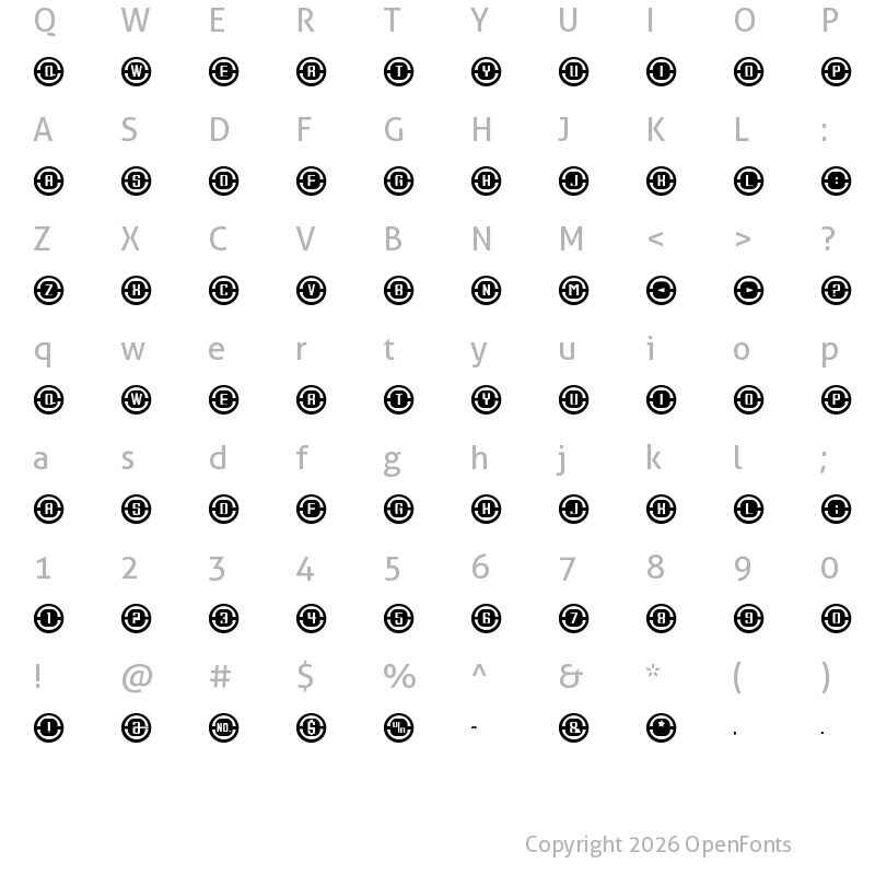 Character Map of Console Relay