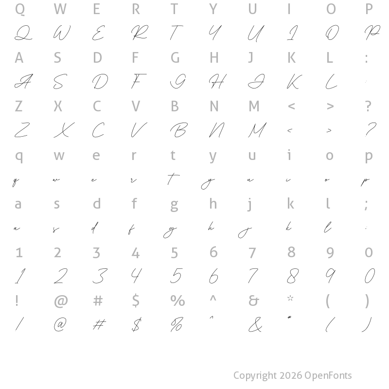 Character Map of Consultant Regular