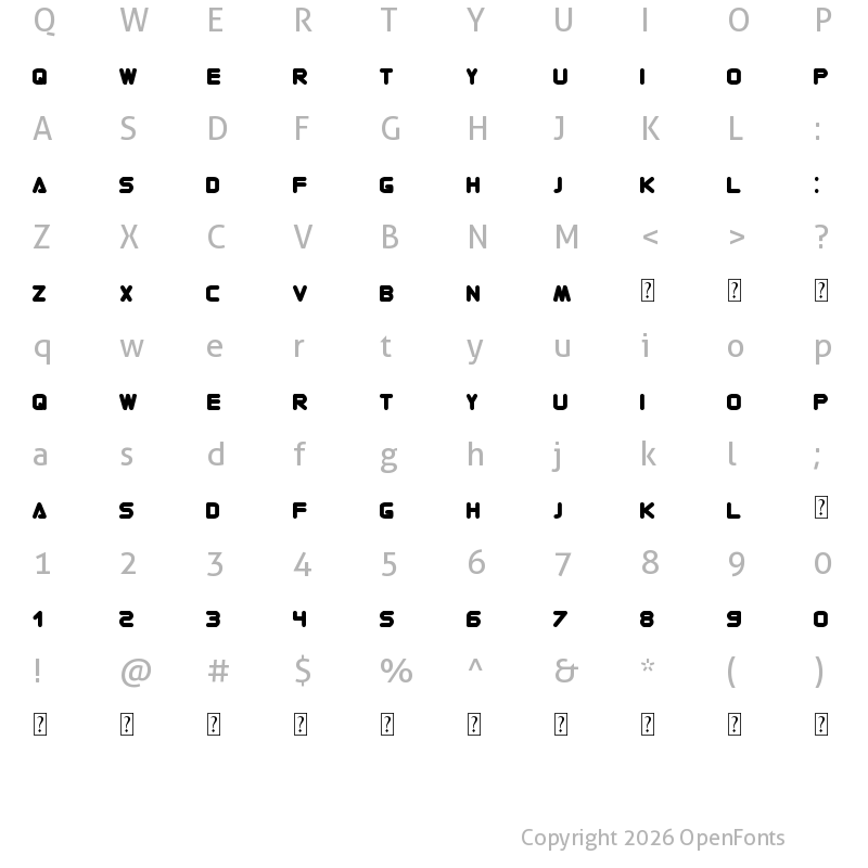 Character Map of Contemporary Contemporary ONE