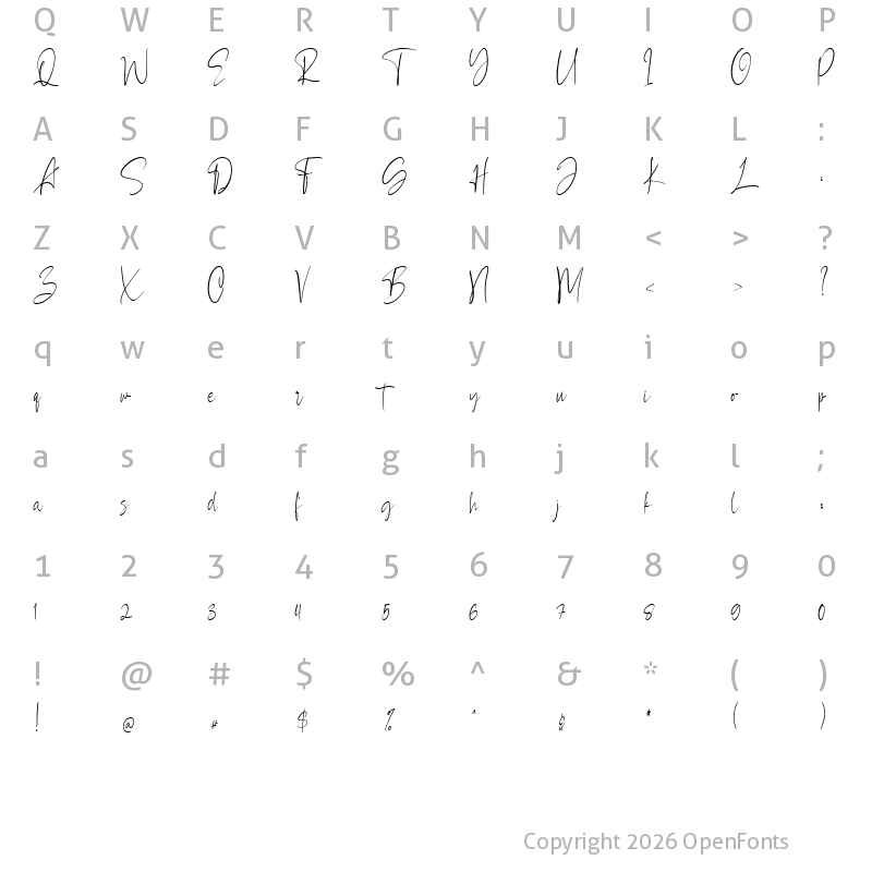 Character Map of Contributor Regular