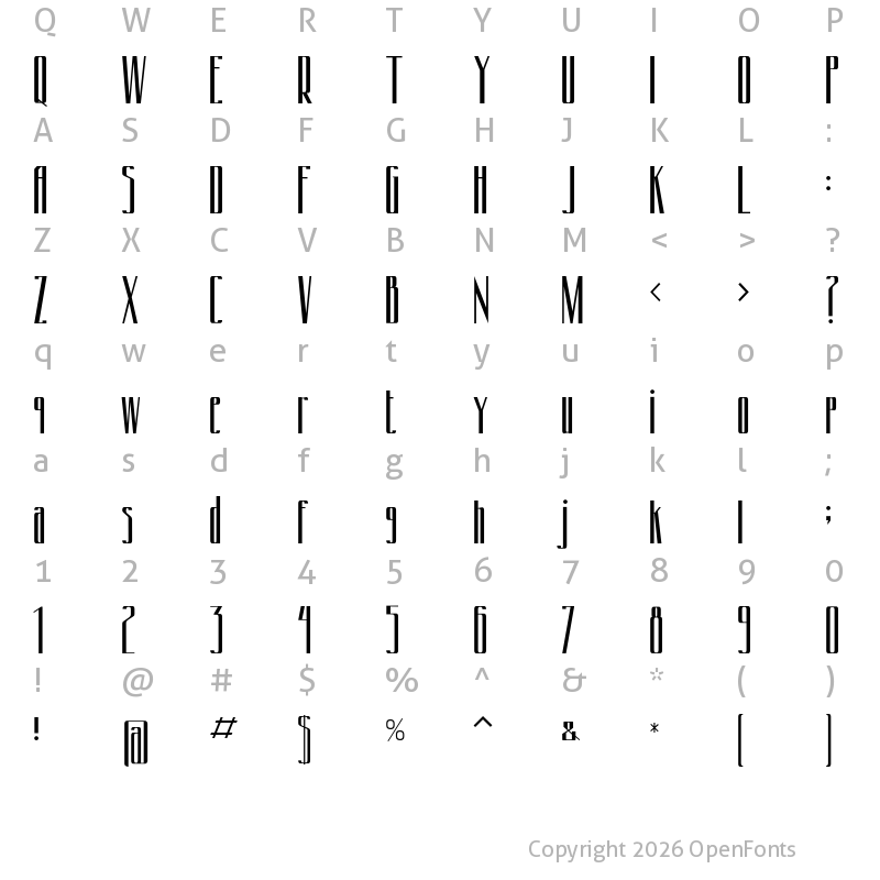 Character Map of Cony Condydecor