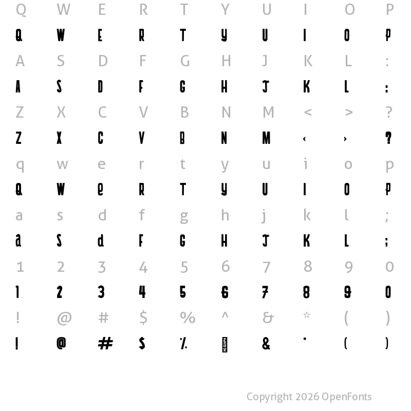 Character Map of Cookit Regular