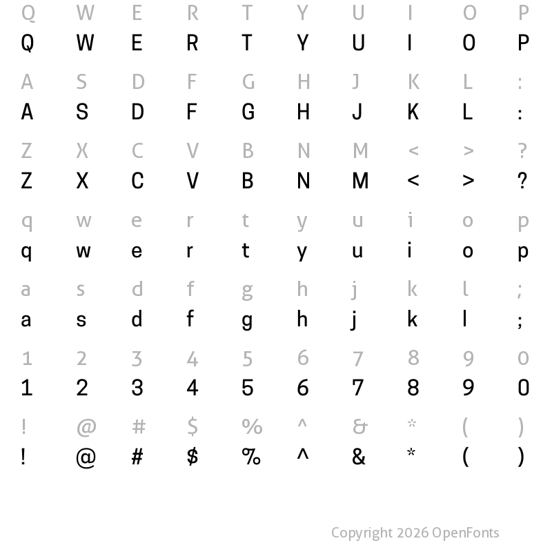 Character Map of Cooper Hewitt Medium