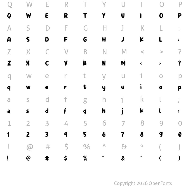 Character Map of CORDON Regular