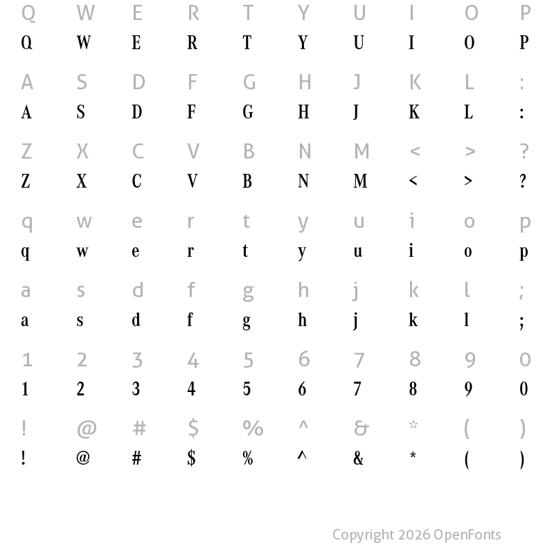 Character Map of Corporate A Cond Demi