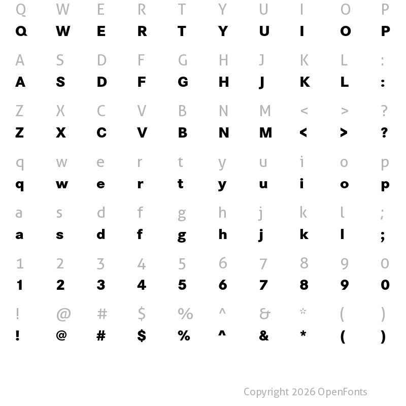 Character Map of Corporate S ExtraBold