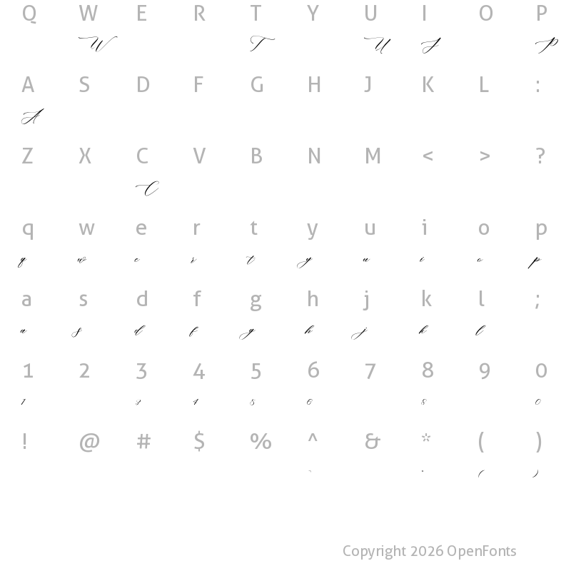 Character Map of CorreaScript ?