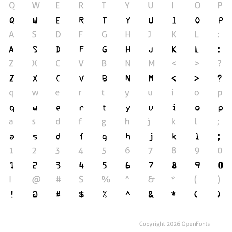 Character Map of Corrupter Regular