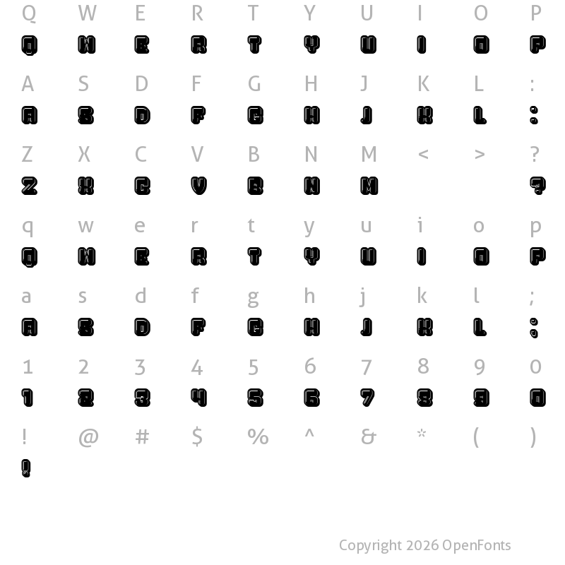 Character Map of Cosa Nostra Regular
