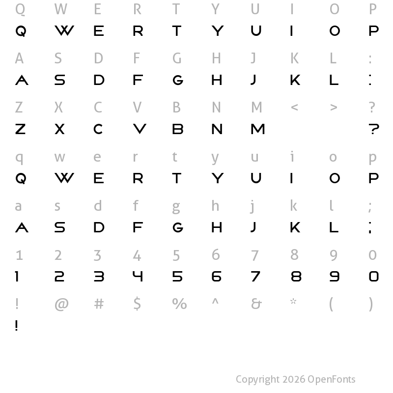 Character Map of Countless Regular