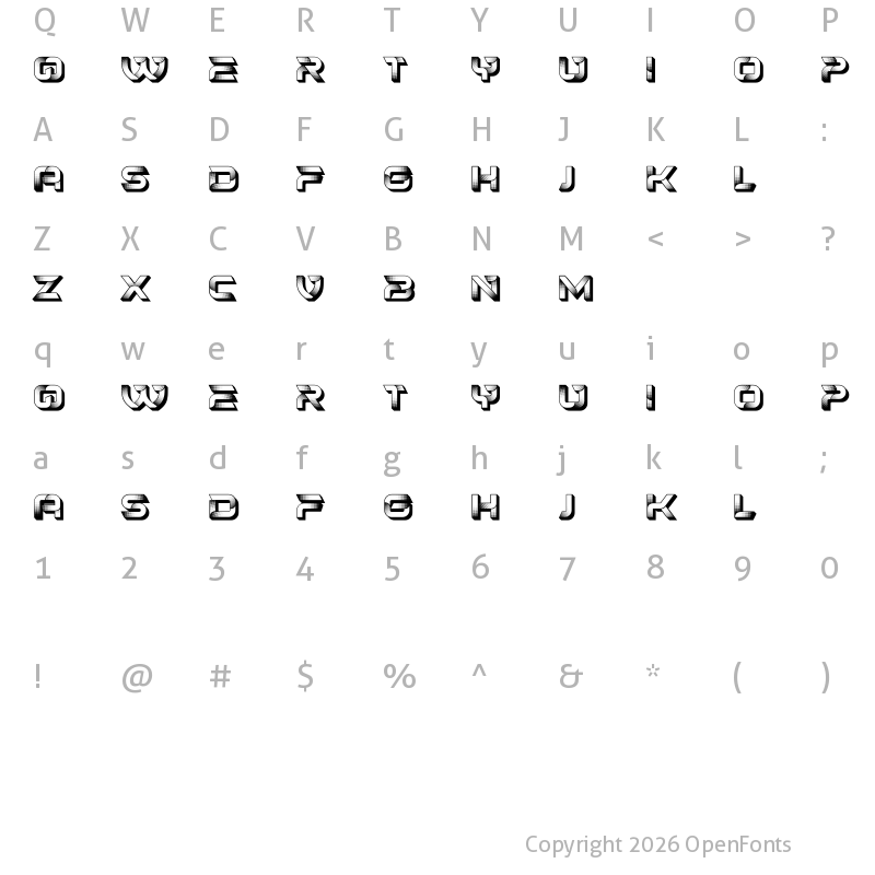 Character Map of Course Regular