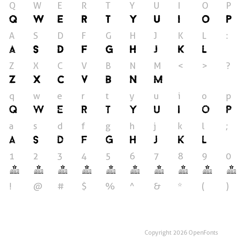 Character Map of CRAMPS Regular