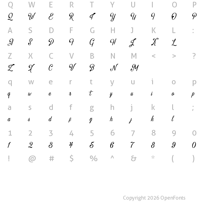 Character Map of Crawley Regular