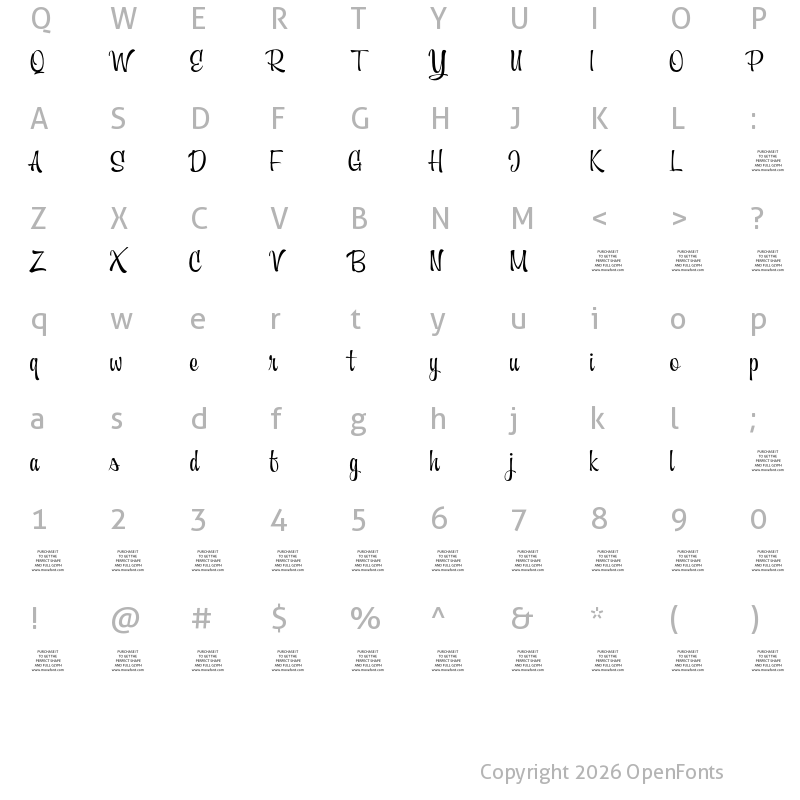 Character Map of Creation Regular