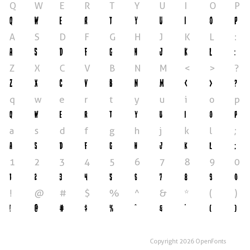 Character Map of Creepy Crawlers Regular