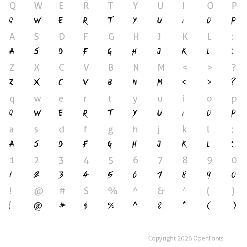 Character Map of Crimes Times Six Regular