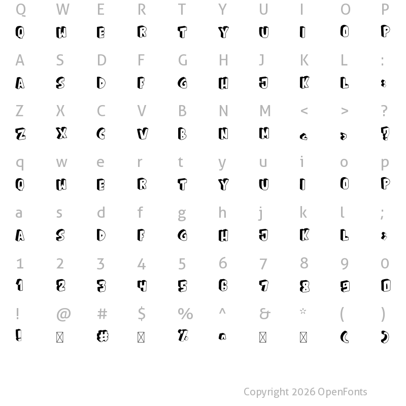 Character Map of Crispy Cream 3D